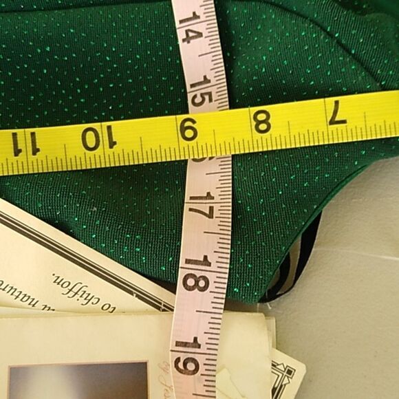 NWT Vintage Scott McClintock Glittering Emerald Green Short Sleeveless Dress - Picture 8 of 12